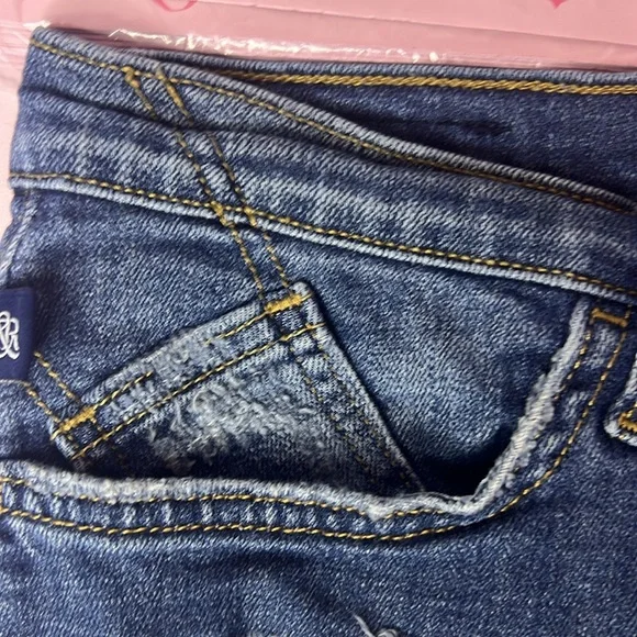 Rock & Republic Blue Distressed Women's Shorts - Picture 2 of 7